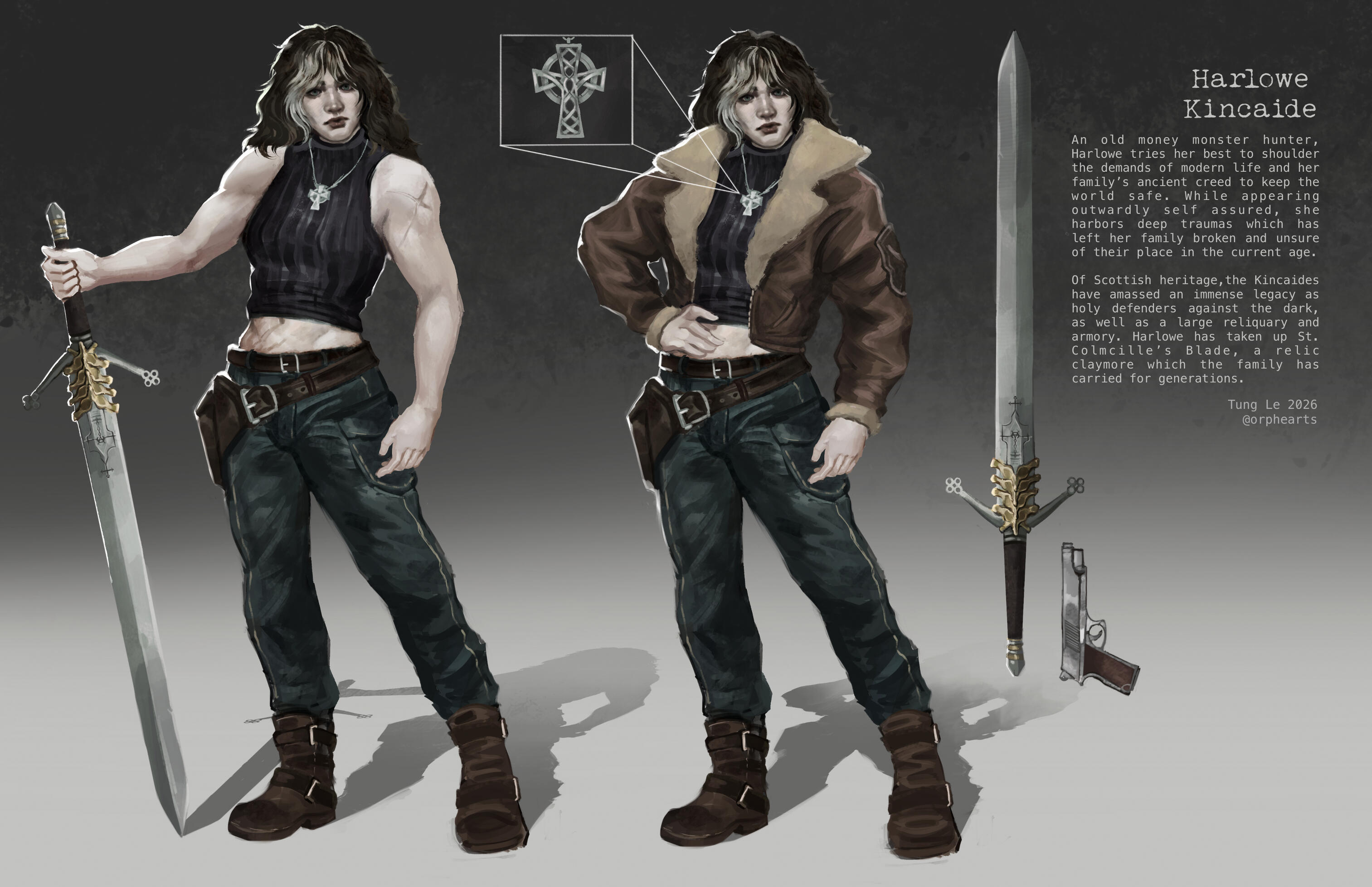 Character Sheet for Harlowe Kincaide